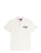 Left Chest Graphic Reg Polo Cream Tommy Hilfiger