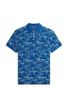 Aop Pique Reg Polo Blue Tommy Hilfiger