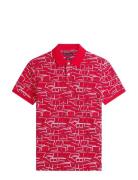 Aop Pique Reg Polo Red Tommy Hilfiger