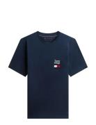 Brand Love Text Stack Tee Navy Tommy Hilfiger
