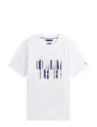 Split Colour Graphic Tee White Tommy Hilfiger