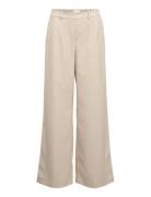 Objlisa Wide Pant Aop Noos Beige Object