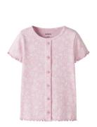 Nmfvemia Aop Ss Slim Top Pink Name It