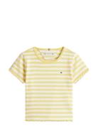 Essential Rib Top Ss Yellow Tommy Hilfiger