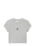 A- Monogram Baby Tee Grey Calvin Klein Jeans