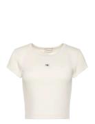 Woven Label 2X2 Baby Rib Baby Te Cream Calvin Klein Jeans