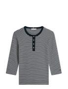 Gold Button Slim Henley 3/4 Navy Tommy Hilfiger