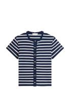 Gold Button Slim Ss Tee Navy Tommy Hilfiger