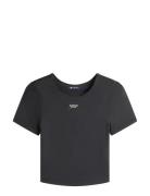 Tjw Slim Sh Silver Script Tee Black Tommy Jeans