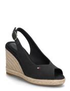 Flag High Wedge Espad Slingback Black Tommy Hilfiger