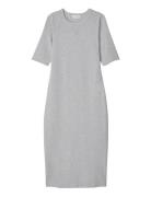 Hs Ctn Contour 1X1 Rib Midi Dres Grey Calvin Klein Jeans