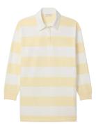 Ls Varsity Stripe Mini Polo Dres Yellow Calvin Klein Jeans