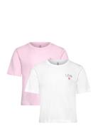 Kogrex Flower S/S Top Jrs 2-Pack Pink Kids Only