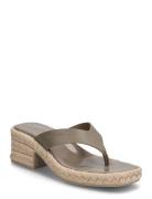 Block Heel Espa 50 Thong Lth Khaki Calvin Klein