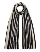 Th Elevated Chic Scarf Navy Tommy Hilfiger