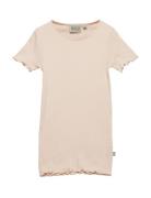 Rib T-Shirt S/S Katie Beige Wheat