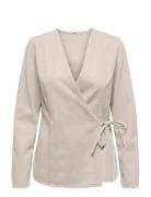 Onlsilla L/S Tie Wrap Blouse Cc Pnt Beige ONLY