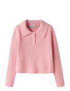 Nkfnia Ls Loose Polo Knit Lnoos Pink Name It