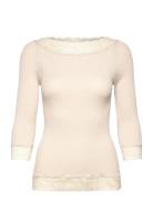 Rwbeatha Silk 2/4 Boatneck 2 Color Cream Rosemunde