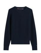 Fisherman Rib Crew Neck Navy Tommy Hilfiger