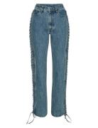 Laced Straight Leg Jeans Blue ROTATE