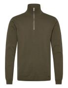 Half Zip Knit Green Enkel Studio