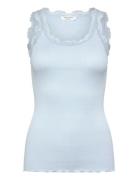 Rwbabette Sl U-Neck Long Lace Top Blue Rosemunde