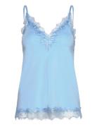 Rwbillie Lace Strap Top Blue Rosemunde