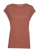 Cc Heart Basic Round-Neck T-Shirt Brown Coster Copenhagen