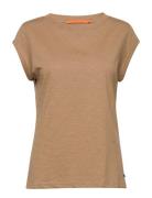 Cc Heart Basic Round-Neck T-Shirt Beige Coster Copenhagen