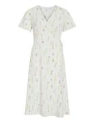 Vilovie S/S Wrap Midi Dress - Noos White Vila