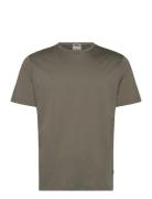 Mercerized Cotton Tee S/S Khaki Lindbergh Black