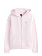 Tjw Reg S Flag Zip Thru Pink Tommy Jeans