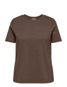 Carjen S/S Jeans Tee Jrs Noos Brown ONLY Carmakoma