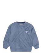 Hmlmini Loose Paisley Aop Sweatshir Blue Hummel