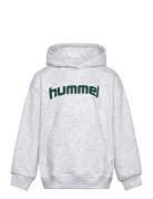 Hmljr Boxy Hoodie Logo Grey Hummel