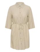 Kcmille Short Shirt Dress Beige Kaffe Curve