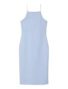 Sl Ponte Monogram Cami Dress Blue Calvin Klein Jeans