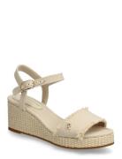 Mid Woven Wedge Espad Fringe Beige Tommy Hilfiger