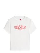 Tjw Slim Sh Wavy Flag Ss Tee White Tommy Jeans