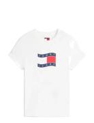 Tjw Slim Wavy Flag Tee Ext White Tommy Jeans