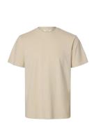 Slhadam Linen Blend Ss Tee Noos Beige Selected