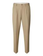 Slm190-Reg Tapered Finn Flex Pants Noos Beige Selected