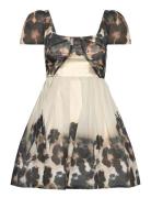 Vanda Pouf Sleeve Mini Dress Patterned Malina