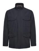 Water Repellent Field Jacket Navy Lindbergh Black