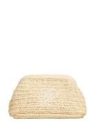 Th Elevated Summer Clutch Raffia Black Tommy Hilfiger