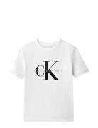 Ck Mono Logo Ss T-Shirt White Calvin Klein