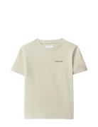Chest Inst.logo Ss T-Shirt Beige Calvin Klein