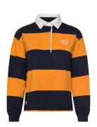 Heritage Stripe Rugby Top Navy Superdry
