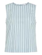 Vivalencia O-Neck S/L Short Top/2 Blue Vila